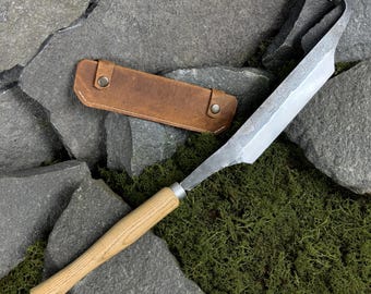 Cloggers Knife, Hand Forged Furniture Making Tool, 52100 Carbon Steel Blade, Woodworker Gift