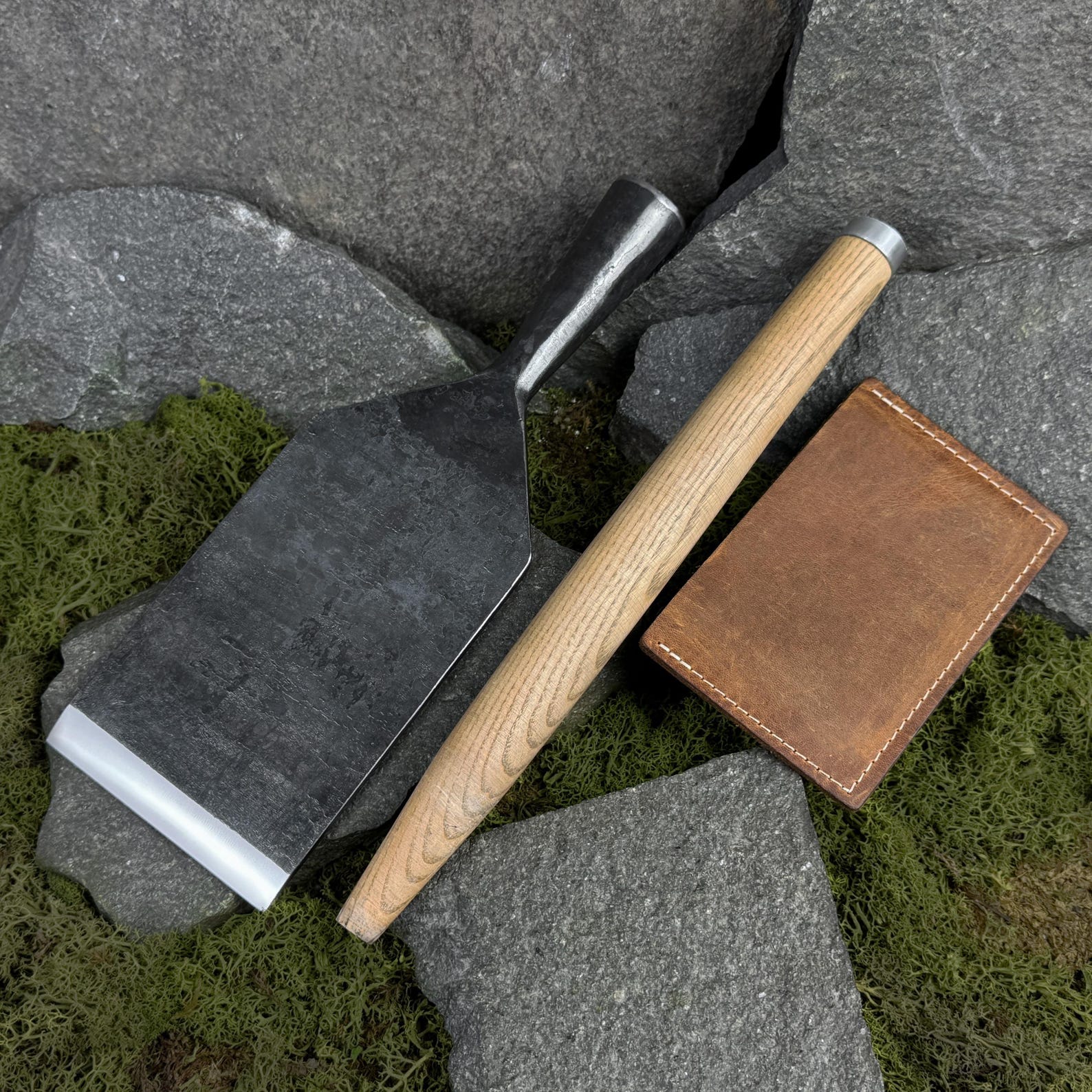 Large Timber Chisel With Leather Case. Framing Straight Chisel ...