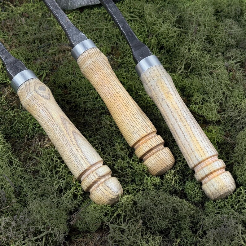 Swan Neck Gouges. Bent Gouges. Spoon Carving Tools. Woodworking. Gouges for Beginner and Woodworker. Hand Forged Gouges. Carbon Steel 52100. image 7