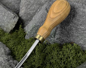 Edge Skiver. Leatherworking Tool. Knife for Thinning Leather. Skiving Tool. Leather French Skiver. Hand Forged Tool. Carbon Steel 52100.