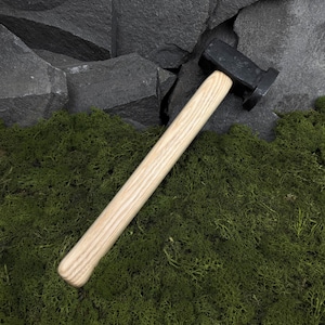 Blacksmith Hammer. Balanced Weight - 3.3 lbs. Rounding Hammer. Double Face Hammer. Handmade Hammer. Carbon Steel Head. Ash Wooden Handle