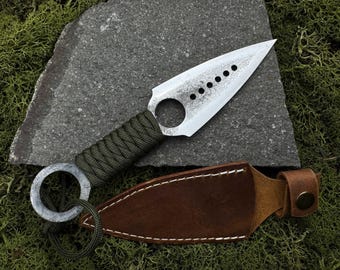Forged Throwing Knife. NOT Sharp Blade. Outdoor Activity Tool. Knife for Throwing Competitions. Camping Knife. Carbon Steel Blade. Paracord