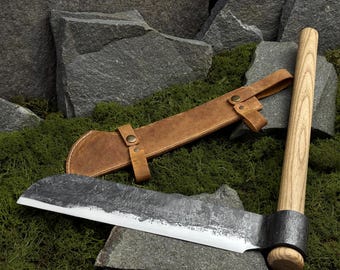 Hand Forged Splitting Froe, Shingle Making Tool, 52100 Carbon Steel Blade, Woodworking Tool