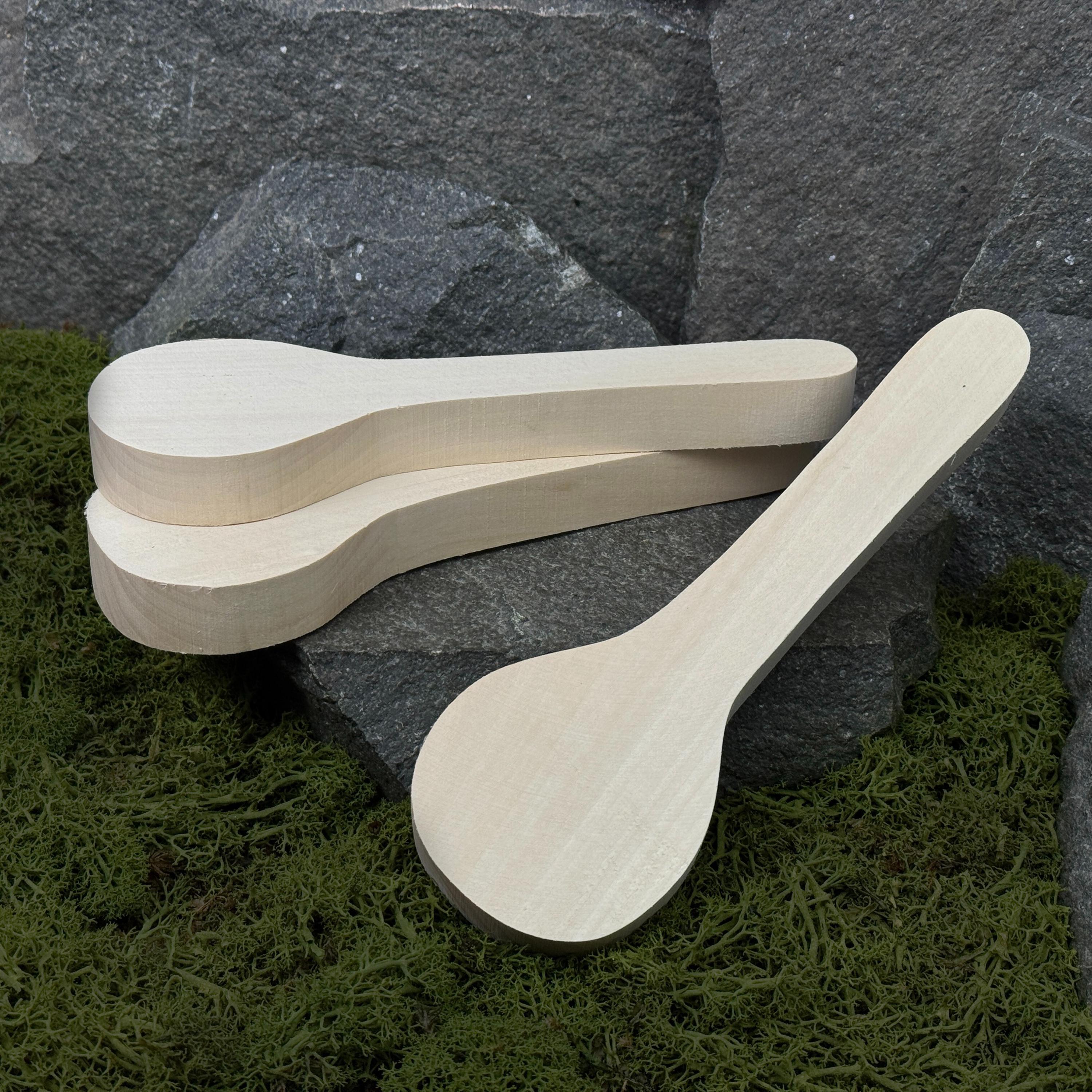 Lot 2 ébauches De Cuillère En Bois De Hêtre Et Noyer | Pour Sculpture Et Artisanat