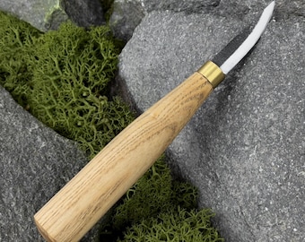 Whittling Knife, Hand Forged Tool for Figure Carving, 52100 Carbon Steel Blade, Beginners Tool