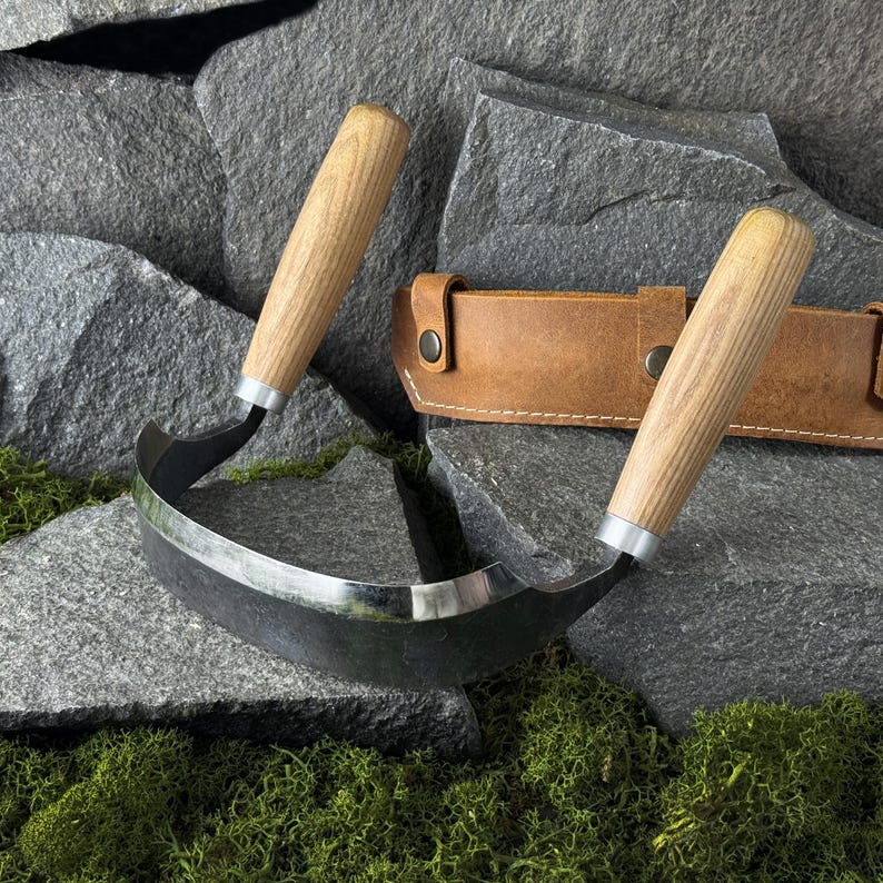 Couteau à creuser le bois forgé à la main, lame en acier au carbone ...