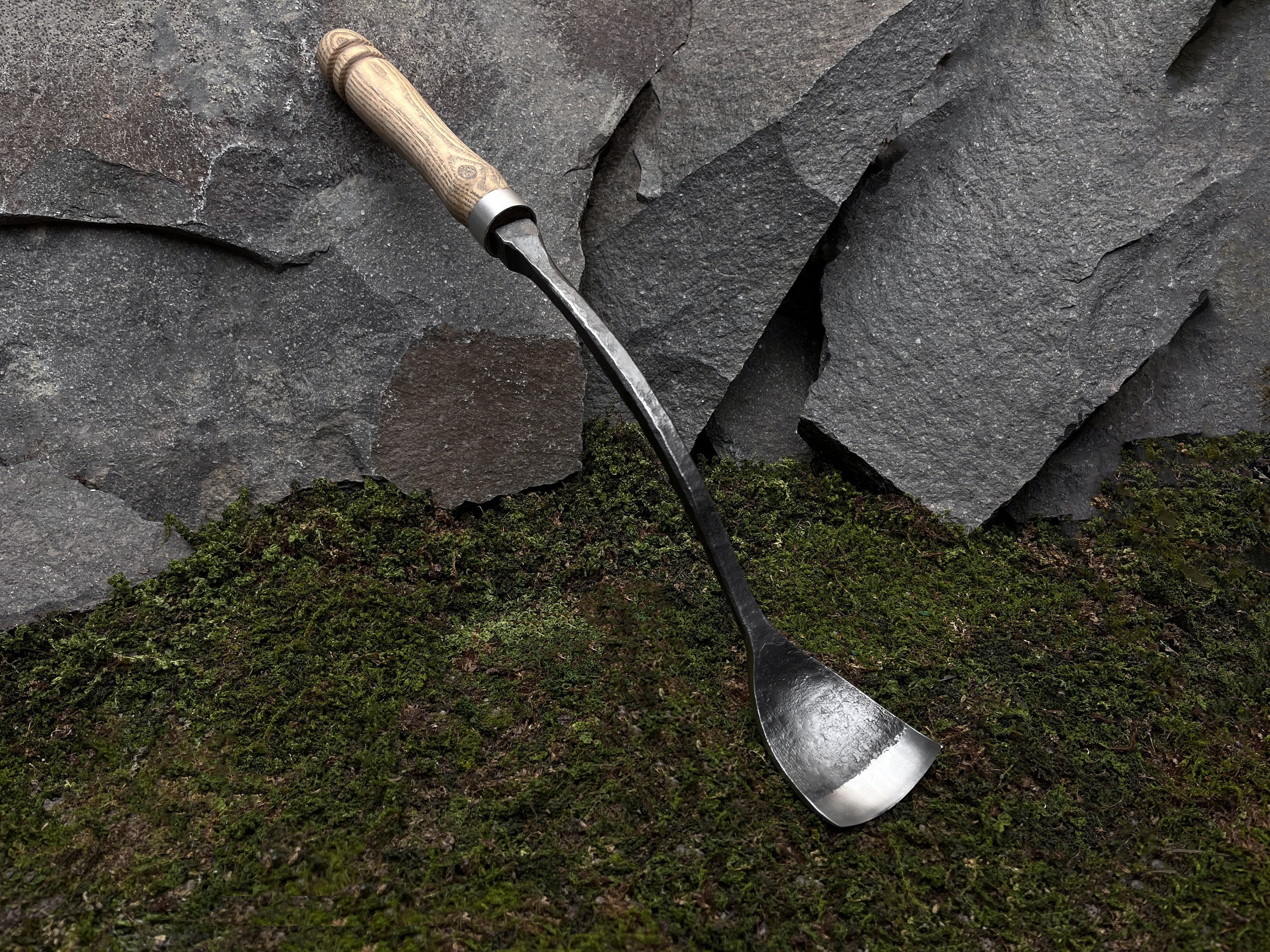 Swan Neck Gouge. Wood Carving Tool. Bent Gouge for Carving Spoon, Bowl. Large Gouge for Woodworking. Hand Forged Tool. Carbon Steel 52100.