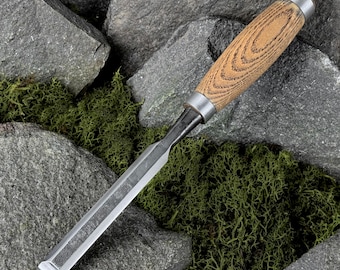 Bevel Edge Chisel. Woodworking Tool. Chisel for Carpenter. Timber Framing Chisel. Tool for Beginners. Hand Forged Knife. Carbon Steel 52100.