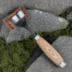 Forged Spoon Gouge. Wood Carving Tool. Bent Gouge for Carving Spoons, Bowls, Cups. Curved Gouge. Handcrafted Gouge. Carbon Steel 52100.