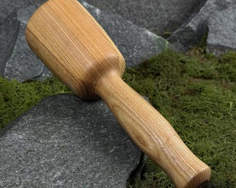 Wooden Cone Mallet. Wood Carving Mallet. Woodworking Mallet. Handmade Mallet. Balanced Weight - 0.4 Ibs. Ergonomic Ash Wooden Handle.