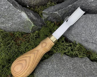 Leather Skiver. Leather Edger. Trimming Tool. Skiving Tool. French Skiver for Leatherworking. Cutting. Hand Forged Knife. Carbon Steel 52100
