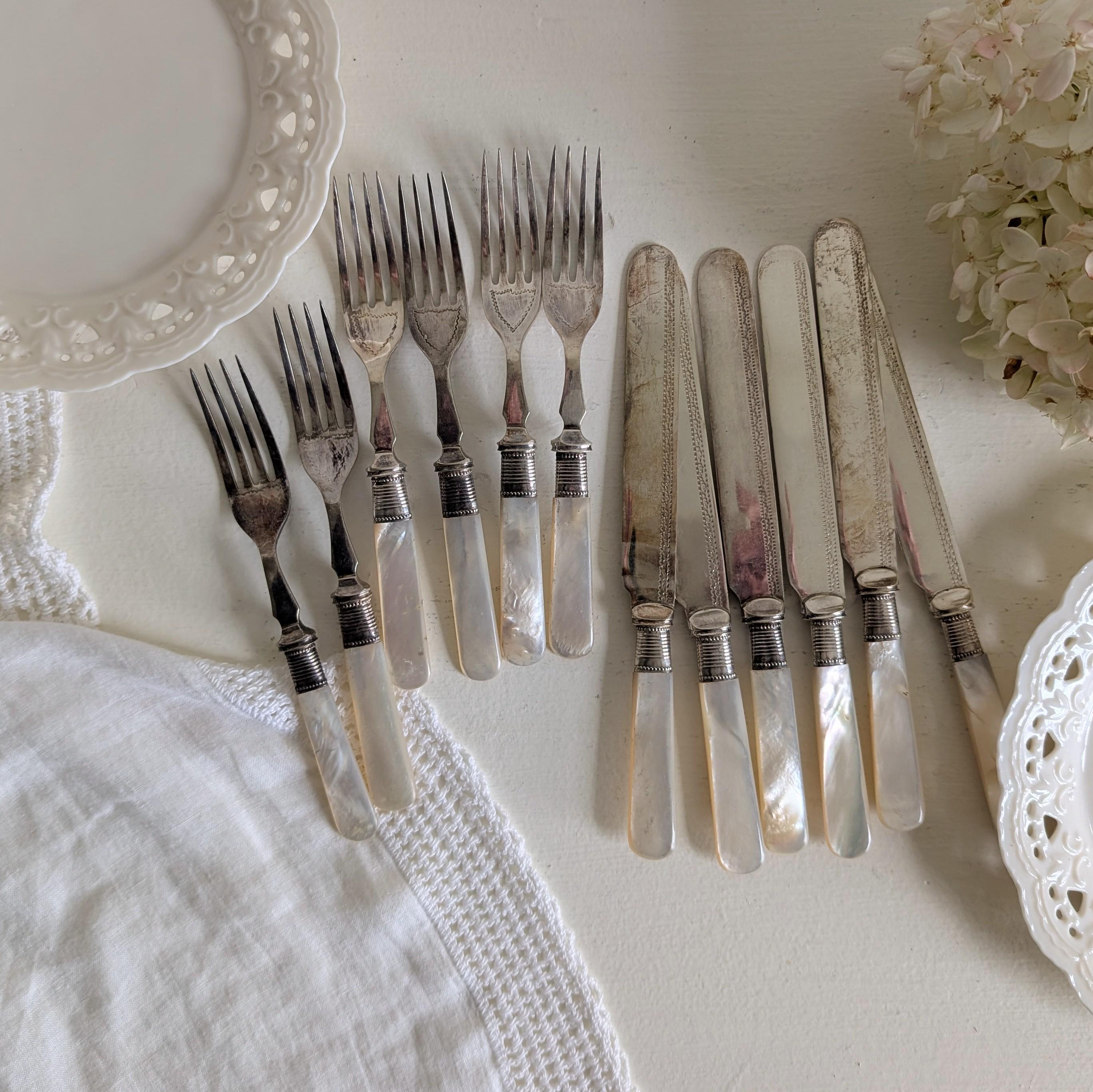 Mother of Pearl Handle Forks - Etsy