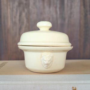 Antique French Yellow Terrine Simplex France Fois Grass Truffle Pate Pot Heirloom Kitchen