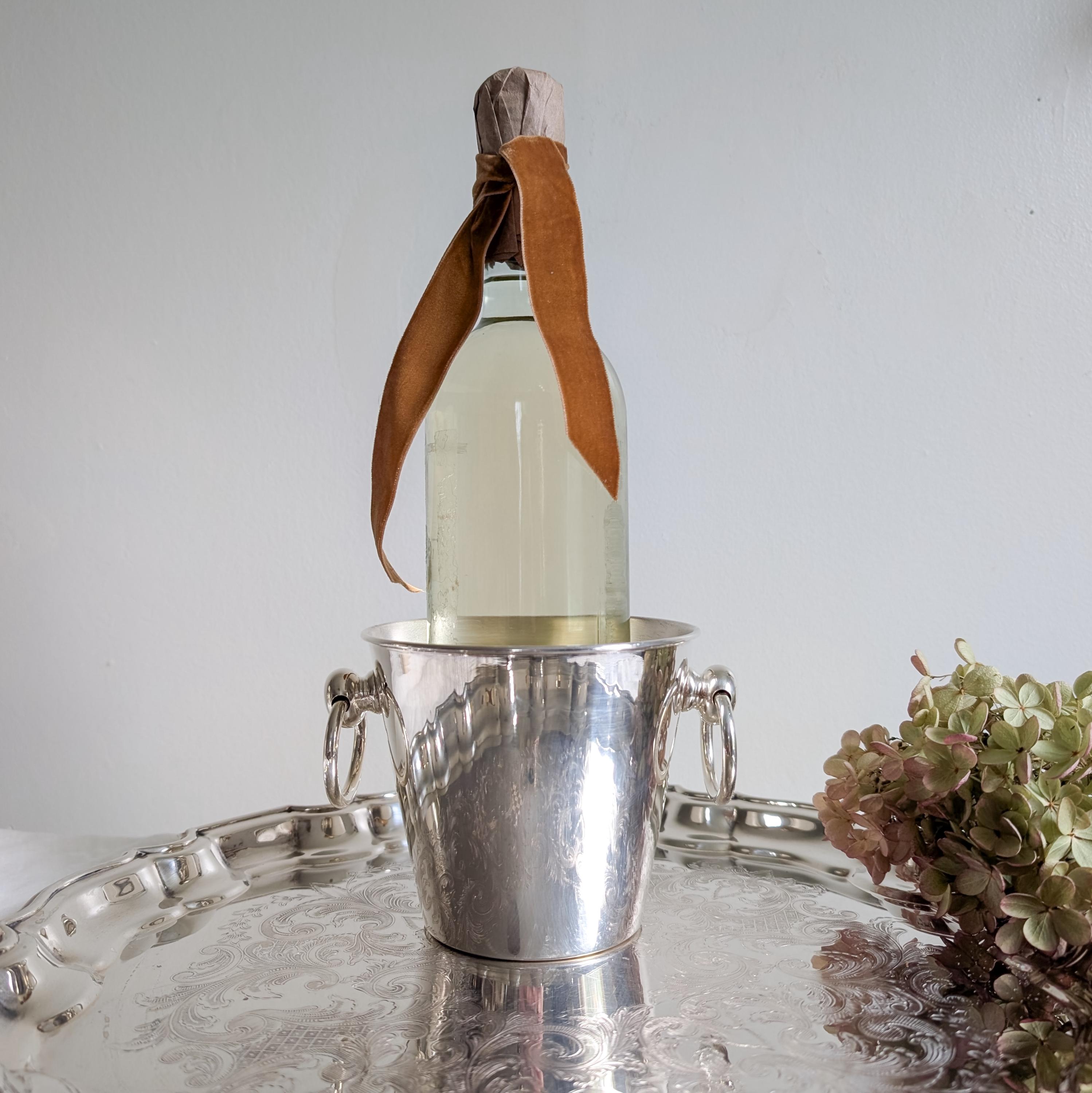 Vintage Silver Plated Wine Cooler - Etsy