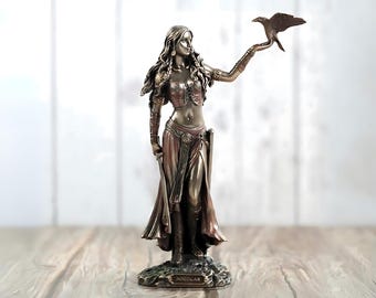 Morrigan Statue Celtic Goddess Wiccan Figurine Morrigan Goddess Mythological Celtic Gods Unique Desk Decor and Pagan Gift