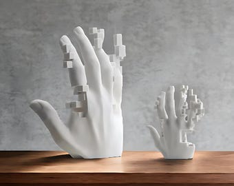 Decorative Hand Sculpture Modern Pop Art Statue Unique House and Office Decor Ornament Perfect Gift for Pop Art Lovers