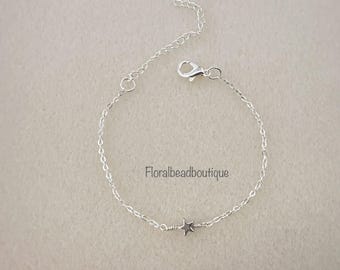 Dainty Star Bracelet: Handmade Wire-Wrapped Celestial Charm