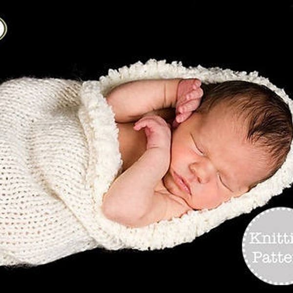 Knitting Pattern - Snowflake Cocoon Photography Prop