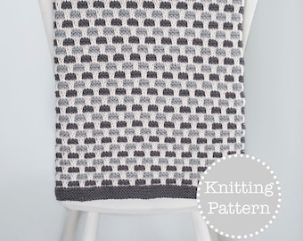 Knitting Pattern - Gridlock Baby Blanket