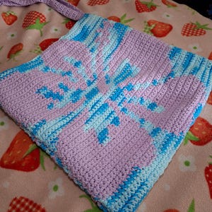 Crochet Hibiscus Tote Bag