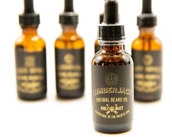 Lumberjack Vegan Beard Oil: Natural Beard Care for Valentine's Day - Perfect for the Masculine Man, Grooming & Beard Growth Cedar Beard Oil