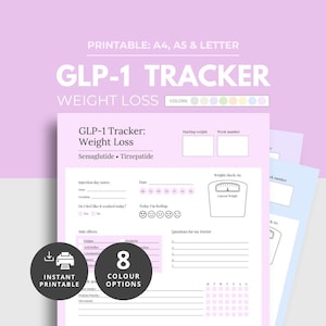 Tirzepatide Injection Tracker - Etsy Tirzepatide Injection Tracker - Etsy