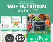 150+ Nutrition Handout Templates for Health and Fitness Coaches, Canva Template, Nutrition Template, Coaching Resources, Coaching Templates