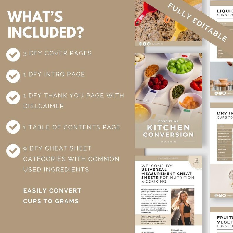 Universal Units of Measure Cheat Sheet, Cooking & Nutrition Conversion ...