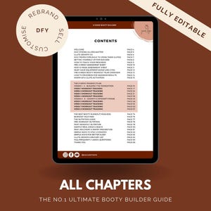 8 Week Booty Builder, glute workout plan, home workout plan, Canva eBook Template, Fitness eBook Template PLR, DFY Health Coaching Resource image 6
