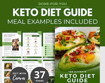 Ultimate Keto Diet Guide, Ebook Template Canva, Nutrition ebook template, Health Coaching PLR, Fitness Ebook, Nutrition Coaching, DFY