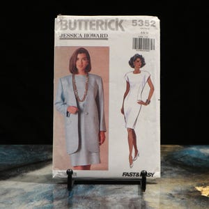 Vintage Sewing Pattern UNCUT Butterick 5352 - Jessica Howard Misses&#39; Fitted Dress and Suit Jacket Size Extra Extra Small - Small Womenswear