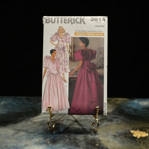ヴィンテージ 裁縫パターン UNCUT Butterick 3014 - レディース ローズ プロム イブニング ガウン ドレス サイズ M～XL 1980 年代 フォーマルウェア