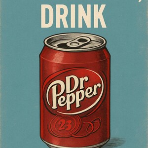 Dr Pepper Can Poster Etsy Dr Pepper Can Poster Etsy