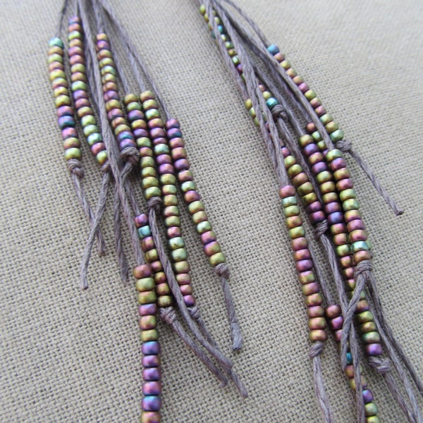 Natural Vegan Feather Hemp Earrings