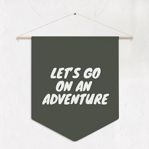 Let&#39;s Go on an Adventure Wall Banner Playroom Kids Room, Adventure Awaits Kids Room Wall Sign, Outdoorsy Kids Room Decor, Adventure Time