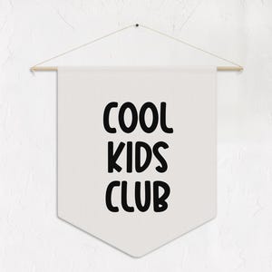 Cool Kids Club Play Room Decor Playroom Sign, Boho Play All Day Sign Playroom Wall Decor Kids Club Retro Playroom Tapestry Play Room