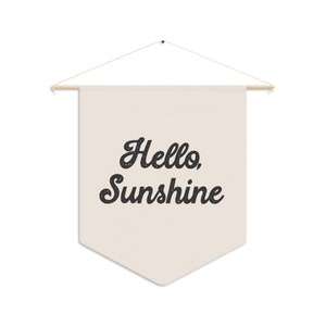 Hello Sunshine Pennant Banner, Playroom decor, pennant nursery, housewarming gift, welcoming child gift, baby shower gift idea