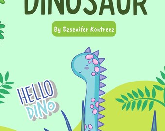 The cute dinosaur coloring book