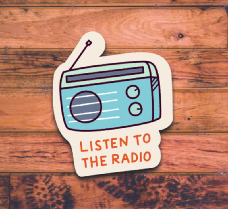 Listen to the Radio Sticker, Radio Sticker for Laptop, Radio Sticker ...