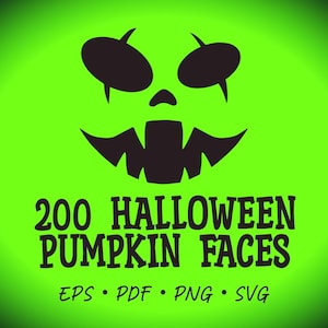 Halloween Pumpkin Face Svg Bundle, Halloween Pumpkin Face Clipart, Halloween Pumpkin Svg, Pumpkin Face Svg Cut Files for Cricut, Pumpkin Svg