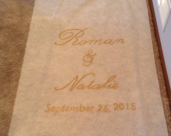 First Names and Date Wedding Aisle Runner