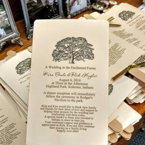 Tree Wedding Fan Programs