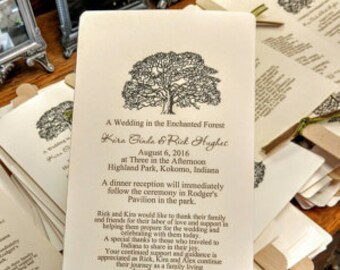 Tree Wedding Fan Programs