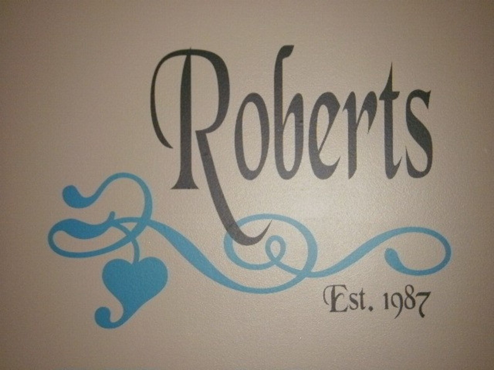 Personalized Name With Heart Scroll Wall Vinyl Decal - Etsy
