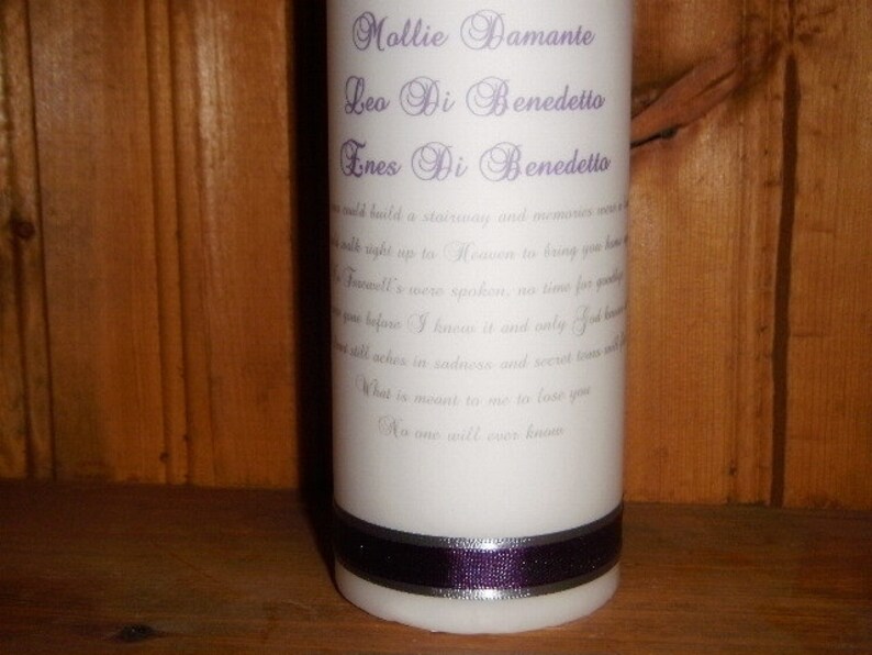 If Tears Could build A Stairway Memorial Candle with gem