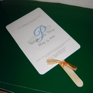 Two Heart Wedding Fan Programs