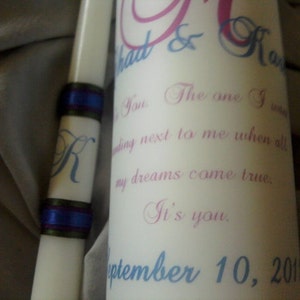 It's You Personalized Wedding Unity Candle set image 2