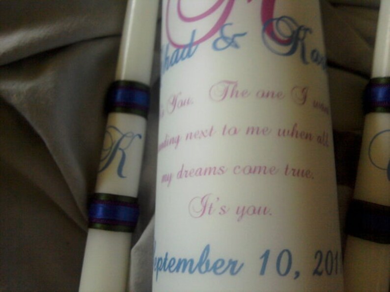 It's You Personalized Wedding Unity Candle set image 2