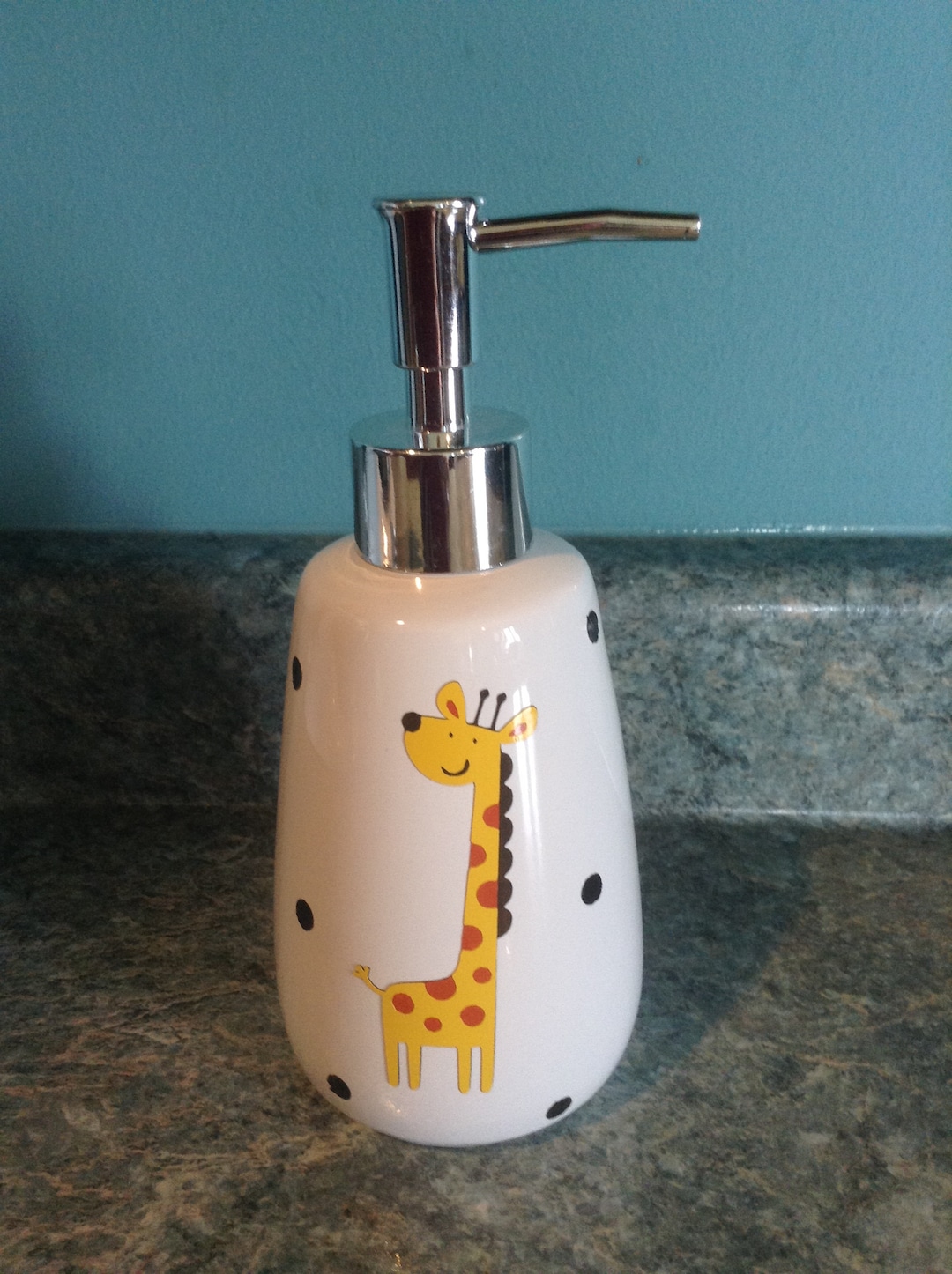 Soap Dispenser Polka Dots and Giraffe Etsy