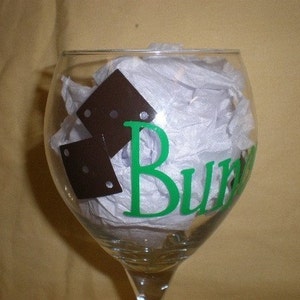 Bunco Wine Glass with Dice and Personalized image 3